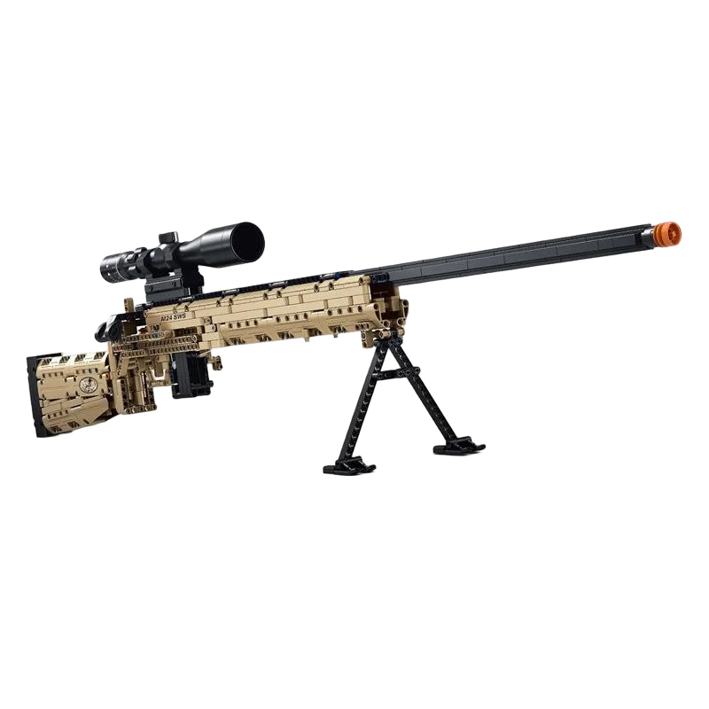 MOC SWAT Military Sniper Rifle Assault Rifle Building Block Magnifying Glass for Pistol Brick Teenager Toys Educational Gift
