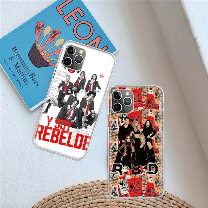 F-Fashion RBD R-Rebelde Clear Case For Aplee iPhone 11 14 Pro 15 Plus 16 Pro Max 12 13 Mini XR X XS Max Clear TPU Phone CoverF-F