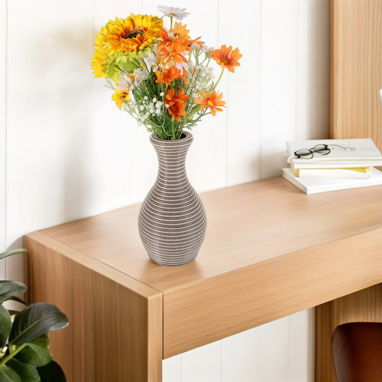 

Braided Vase Woven Flower Containers Home Decor Arrangement Plastic Vase Tall Small Weaving Baskets Flowers Elegant Design