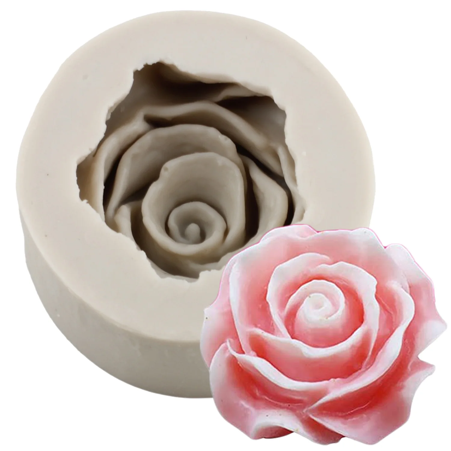 Rose Flower Silicone Candle Molds Handmade Soap Craft Resin Mold Cupcake Candy Chocolate Fondant Cake Decoration Baking Tools