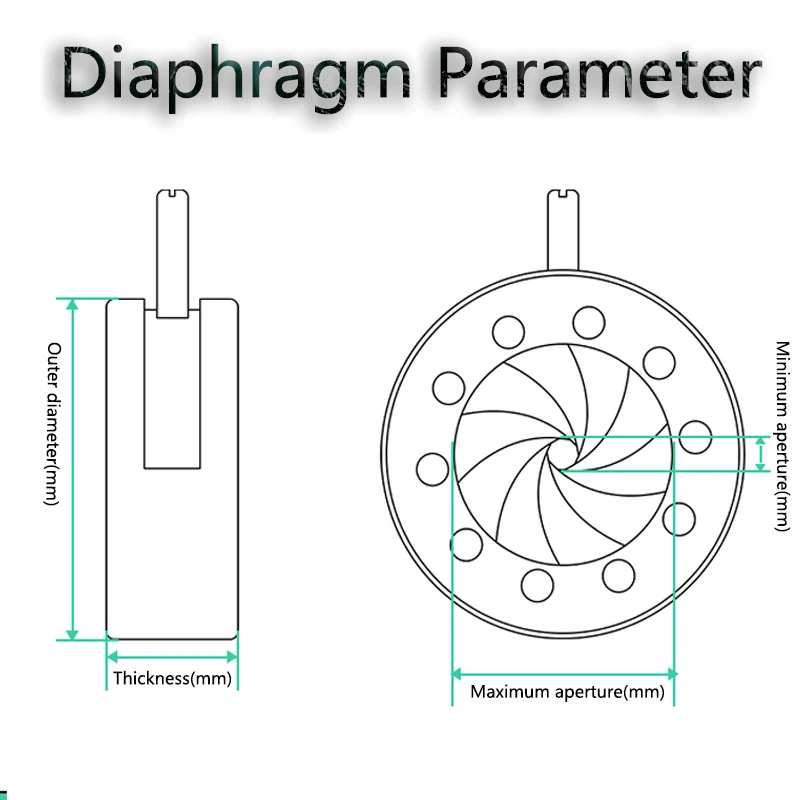 Adjustable Aperture 1-12mm Zoom Optical Iris Diaphragm Condenser M4 Thread Bracket for Microscope Camera Laser Photography