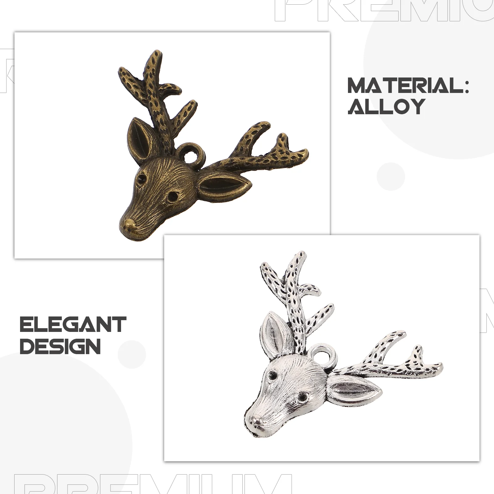 20 قطعة قلادة سبائك الغزلان صنع المجوهرات المعلقات صنع المجوهرات السحر خفيفة الوزن لطيف naments مجموعة الاكسسوارات اليدوية