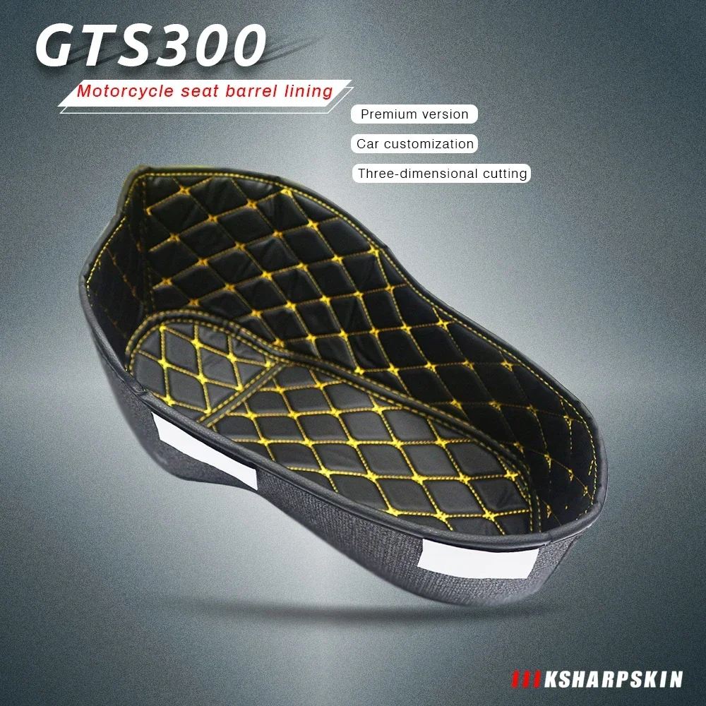 

Для VESPA GTS300 Задний багажник, вкладыш для багажника, кожаное сиденье для мотоцикла, коврик для хранения, коврик для PIAGGIO Vespa gts 300