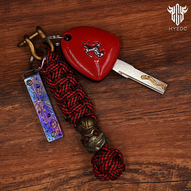 سكين صغير من سبائك التيتانيوم قابل للطي على شكل نجمة السماء نحت يدوي للتخييم EDC سلسلة مفاتيح قابلة للحمل قلادة هدية حادة