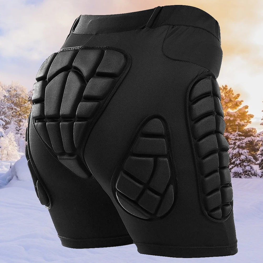 

Unisex 3D Hip Protective Padded Shorts 0.6in Thick Protection Hip Impact Shorts Breathable for Ski Ice Skating Snowboard