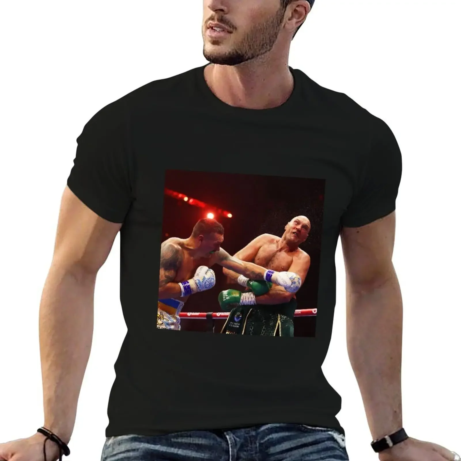 

History made Usyk T-Shirt sports fans Clothing anime plus size men clothing