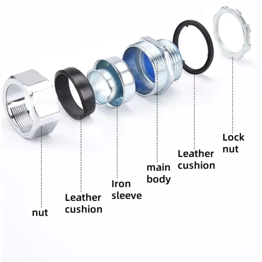Plastic Coated Threaded Corrugated Pipe Connector Threaded Wear Resistant Hose Joint External Thread Hexagon Head
