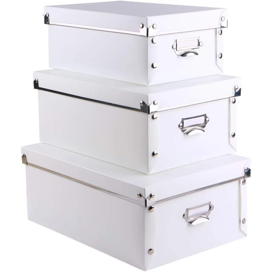 

Drative Storage Boxes with LidsWaterProof Storage Bins for Shoes Clothes Office