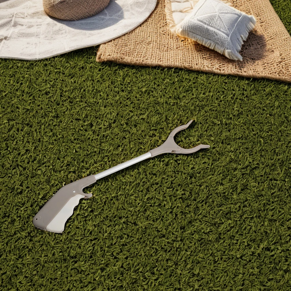 

2pcs Trash Tongs Garbage Grabber Aluminum Alloy Durable Ergonomic Leaf Collector Street Park School Cleaning Tool