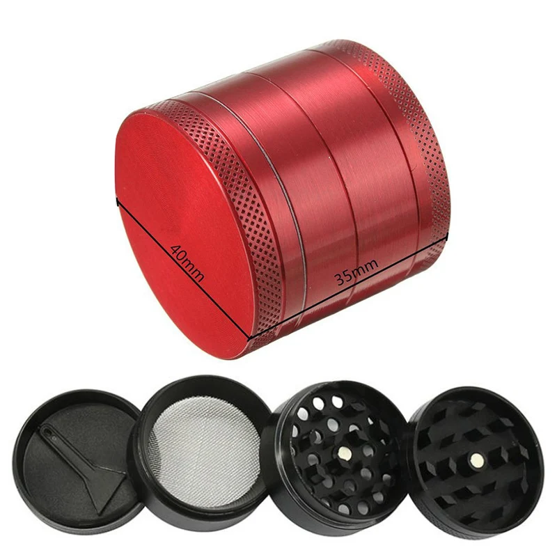 4 Layers Herb and Tobacco Grinder, Mini Cute Metal Zinc Alloy, Hemp Pepper Pot Spice Mill Crusher, Smoking, Kitchen Accessories