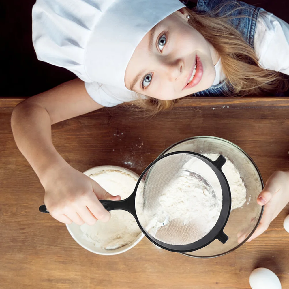 

Alipis Plastic Flour Sifter with Handle Mesh Strainer for Baking Sugar Powder Kitchen Sieve Soy Tea Filter Icing Spreader