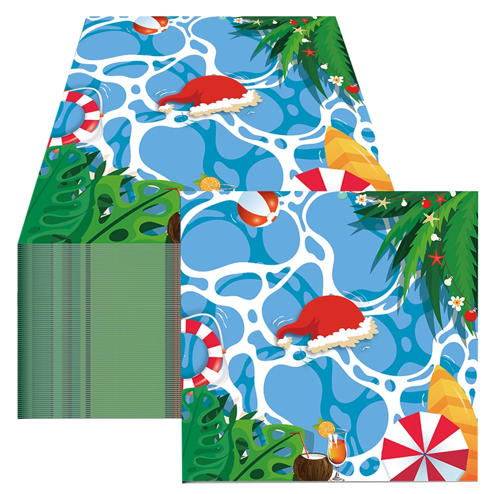 20/40/60/100pcs Hawaii Theme Disposable Paper Napkins Tissue Summer Seaside Beach Party Birthday Party Decoration Supplies - view 4