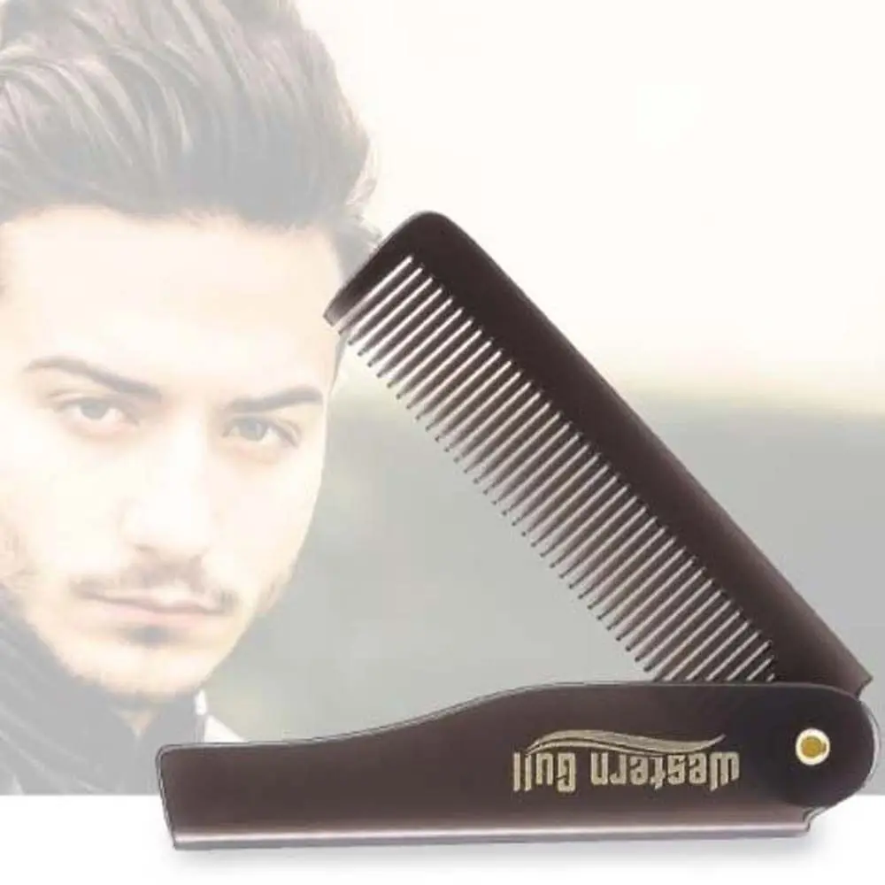 Professional Hairdressing Pocket Size Beard Combs Folding Comb Men Hair Brush Hair Styling Tool Oil Head Comb