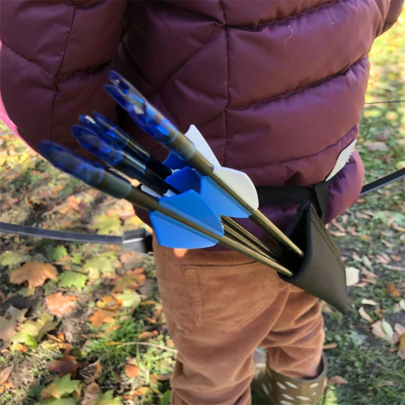 1pcs Custom Wholesale Archery Arrow Quiver Back Waist Dual Use Arrow Bag Traditional Arrow Holder for Recurve Bow Hunting