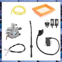ABSU Carburetor For STIHL FS120 FS200 FS250 Ignition Coil Air Filter Fuel Hose Tune Up Kit Trimmer Brushcutter
