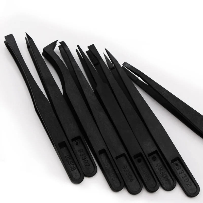 

400PCS- Carbon Fiber Plastic Tweezers Elastic Tweezers Holding Tools Plastic Tweezers Available in Various Specifications