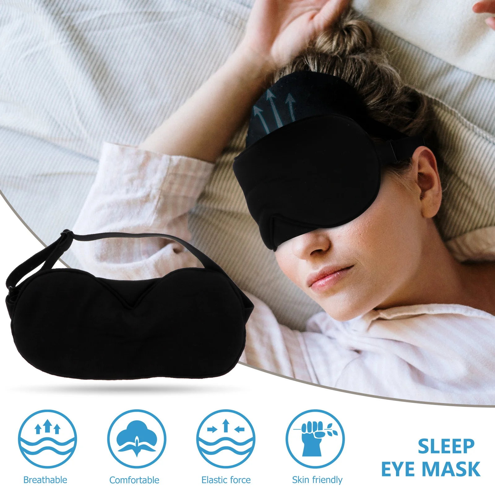 

Comfortable Sleep Mask Eye Shades Light Blocker Perfect for Travelers Night Workers Gift Eye Shades Sleep Mask