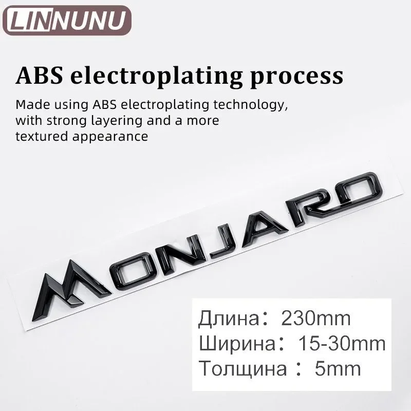 LINNUNU 3D ABS Car Rear Trunk Badge Stickers For Geely Monjaro Manjaro Xingyue L Letters Emblem Decal Logo Exterior Accessories