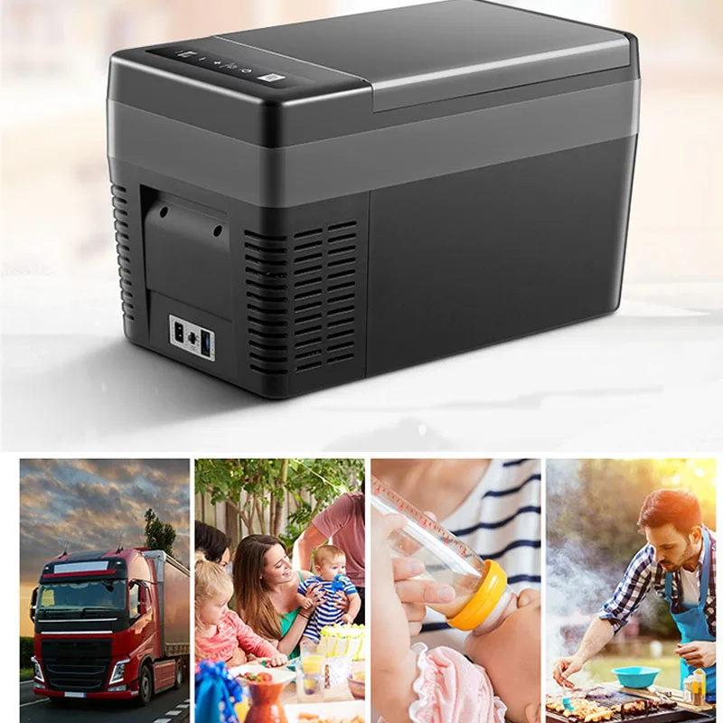 سيارة ثلاجة التبريد سيارة المنزل الاستخدام المزدوج 18 لتر المبردة سيارة مع 12V24V شاحنة صغيرة صغيرة الفريزر