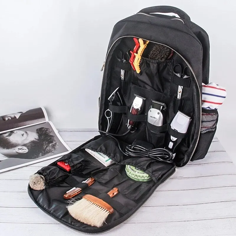 Barber Supplies Rucksack Tragbare Clippers Organizer Friseur Werkzeuge Tasche Große Kapazität Reisetasche Salon Lagerung Schultern Tasche – Detail 10