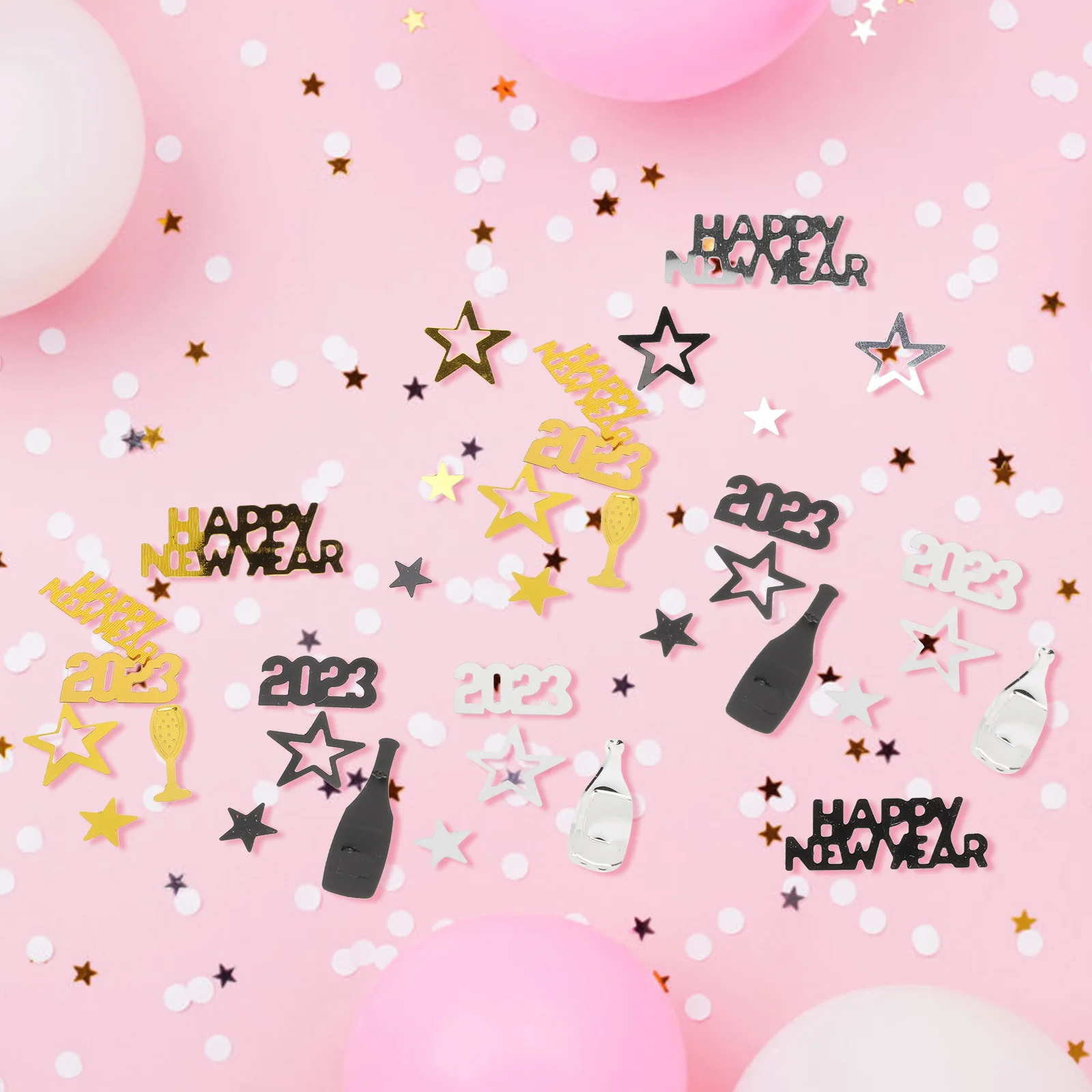 

3 Bags New Year Confetti Pvc Premium Quality Scatters Party Decoration Supplies Happy New Year 2023 Party Ornaments