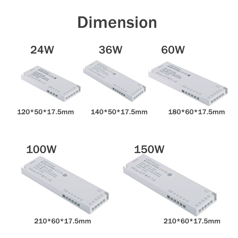 AC 176 V-265 V do DC 12 V 150 W szafka LED Light zasilacz szafa czujnik ruchu transformator napędowy o stałym napięciu