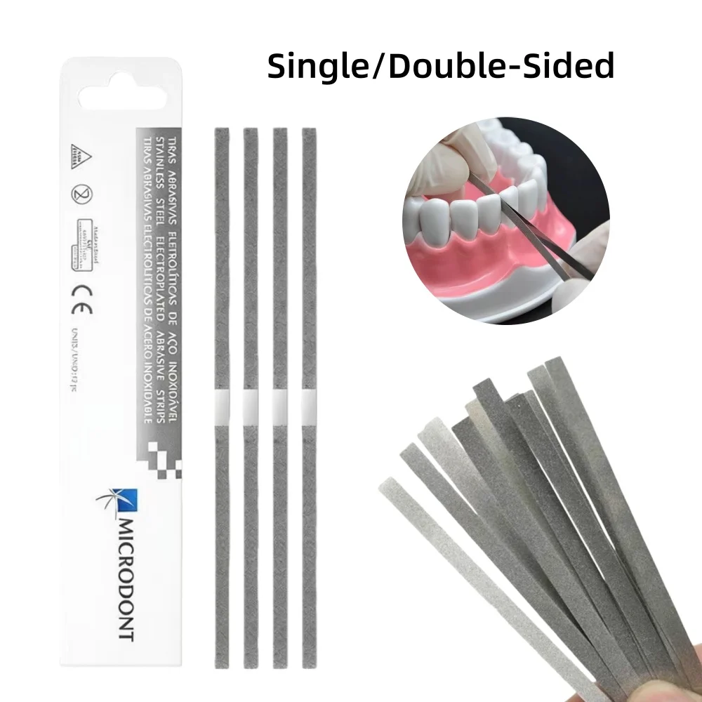 120/60Pcs Dental Metal Polishing Stick Strips Alumina Plated Sanding Surface Single Double Side Dentist Lab Materials