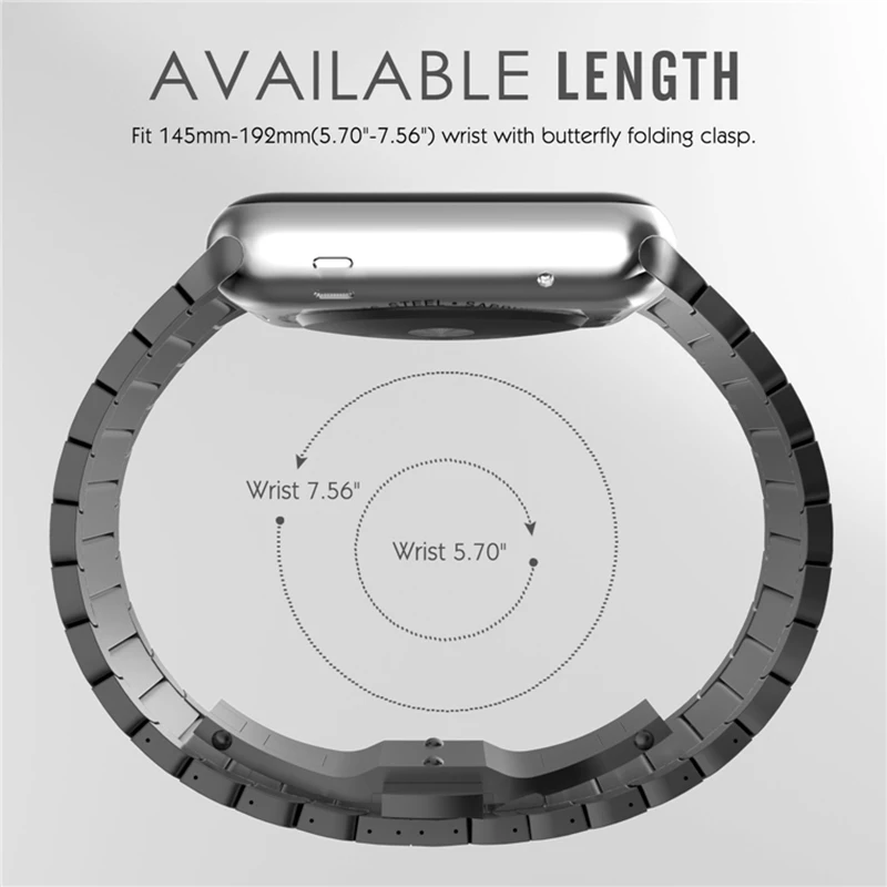 Strap For Apple watch band 41mm 45mm 44mm 40mm 42mm 38mm Stainless Steel link bracelet Wrist belt iWatch 7 6 5 4 3 2 Accessories