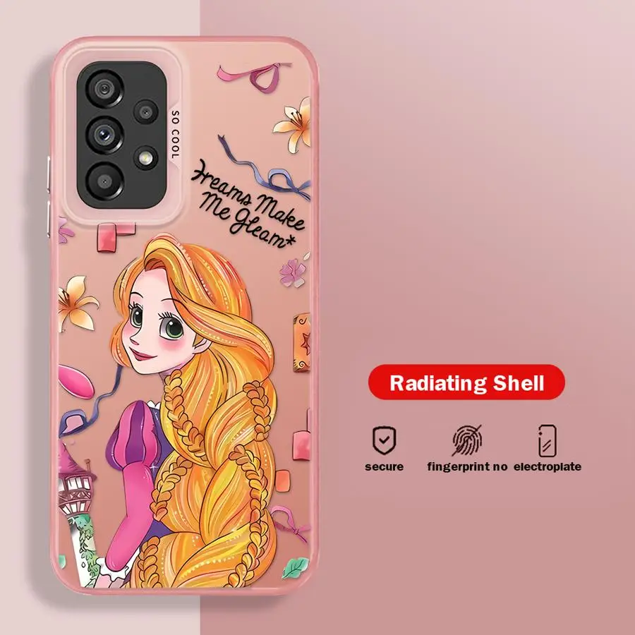 Disney Princess Phone Case for Samsung Galaxy A25 A15 A51 A52 A53 A52s A54 A55 A71 A72 A73 4G 5G Tpu Soft Cover cases image 6