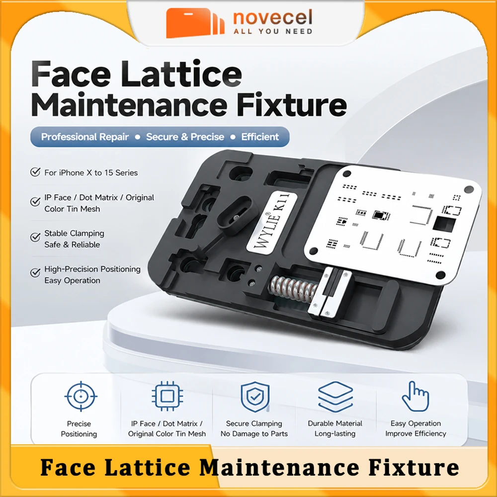 WYLIE K11 Face Lattice Maintenance Fixture for iPhone 11 12 13 14 15 Face ID Dot Matrix Repair Positioning Clamp Reballing Tool