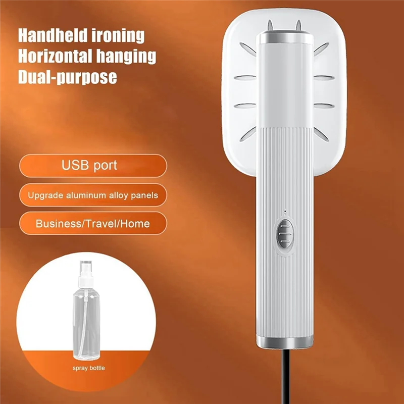 Portable Mini Ironing Machine,Rotatable Handheld Multifunctional Steam Iron Support Dry And Wet Ironing-AB52