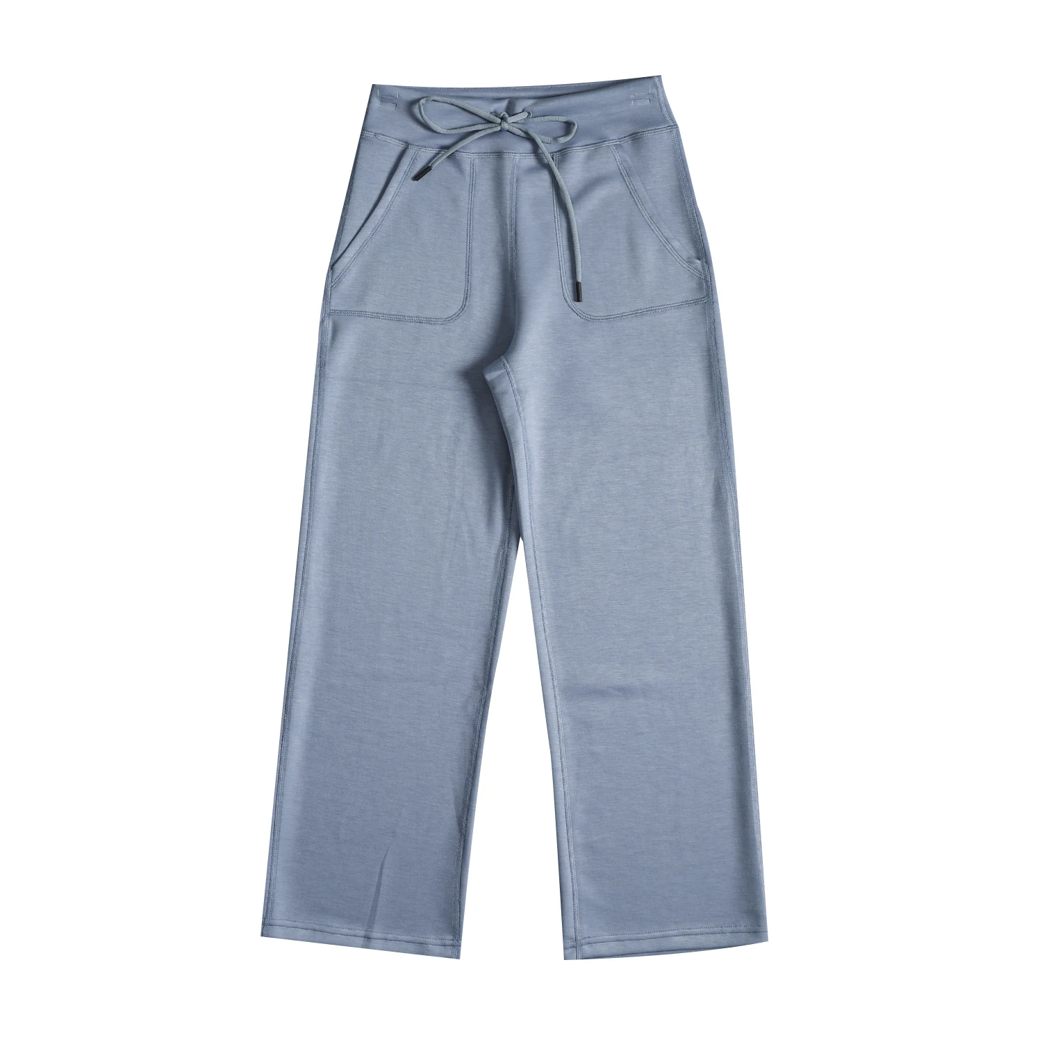 กางเกงกีฬาทรงตรงสำหรับผู้หญิงในฤดูใบไม้ร่วงและฤดูหนาว กางเกงออกกำลังกายทรงหลวมสบายๆ เอวสูง กระชับสัดส่วน เหมาะสำหรับโยคะและวิ่ง