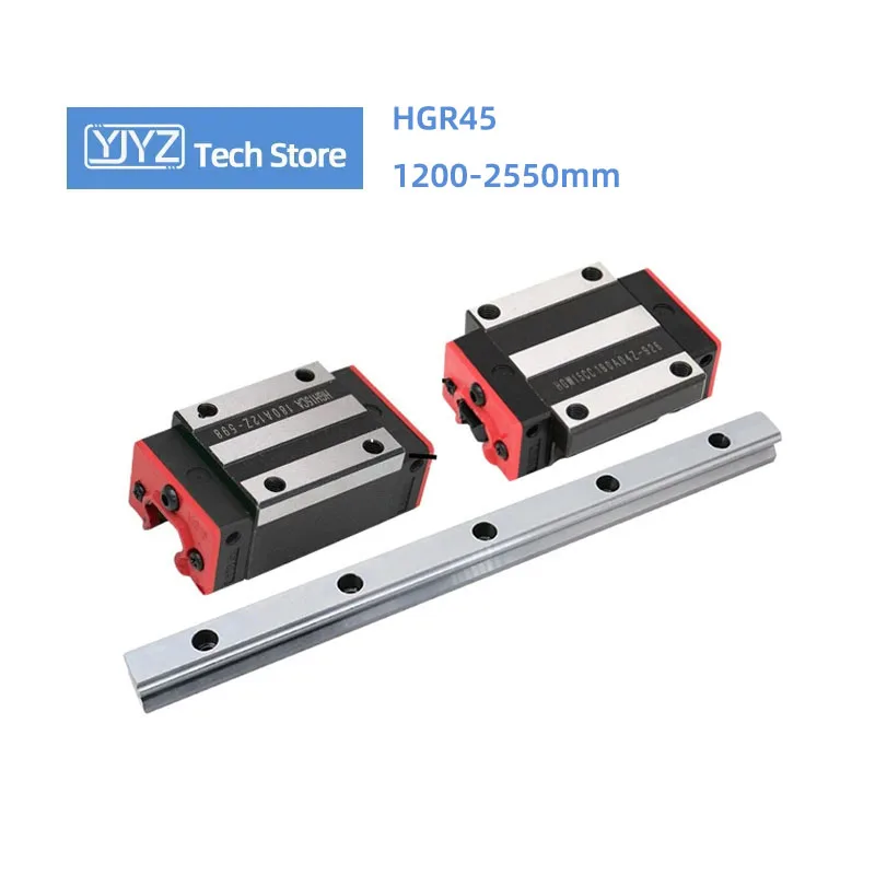 1PC HGR45 Linear Guide Length 1200-2550mm+2PCS HGH45HA/HGW45HA/HGH45CA/HGW45CC Slider Block CNC Machines Parts