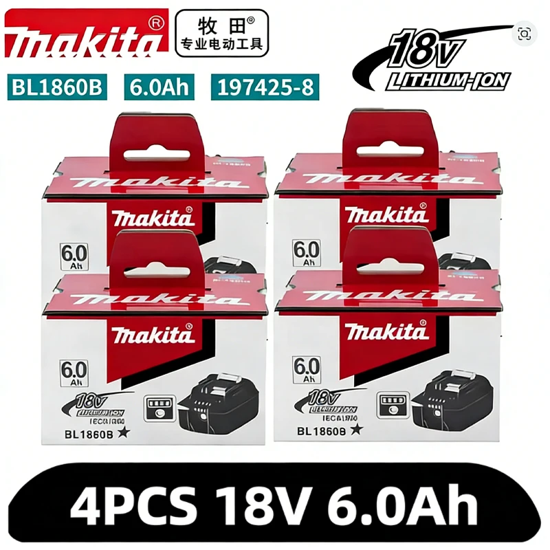 ? Makita Originele Lithium-ion Oplaadbare Batterij 18V 6000mAh 18v Vervangende Batterijen BL1860 BL1830 BL1850 BL1860B - afbeelding 1