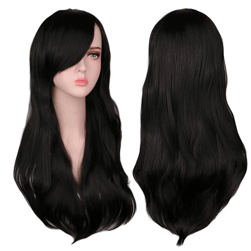 QQXCAIW Tanaka Asuka Wig Anime Sound! Euphonium Women Black Curly Hair Tanaka Asuka Cosplay Wigs Christmas