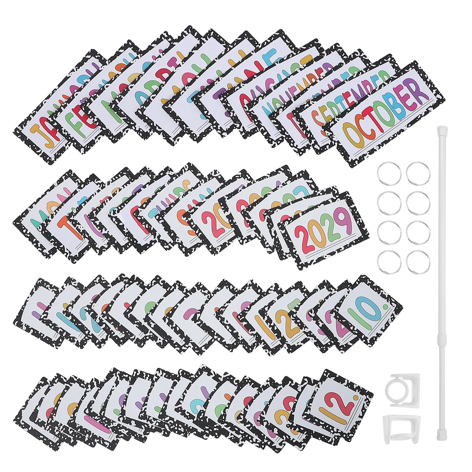 

Flip Classroom Wall Calendar Bulletin Board Set Adjustable Holder Date Cards Classroom Schedule Learning Decor