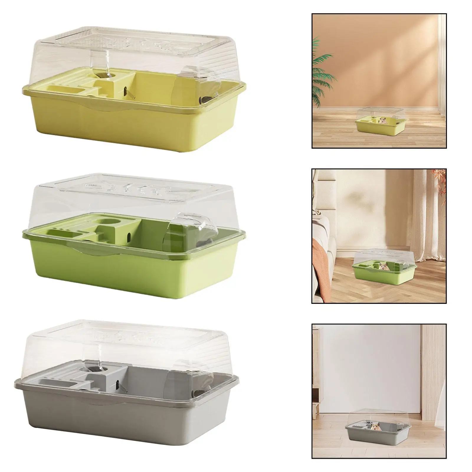 Accesorios para jaula de hámster, suministros para mascotas, caja portátil para hámster, ouse para conejitos, animales pequeños, erizo, ratones, ratas