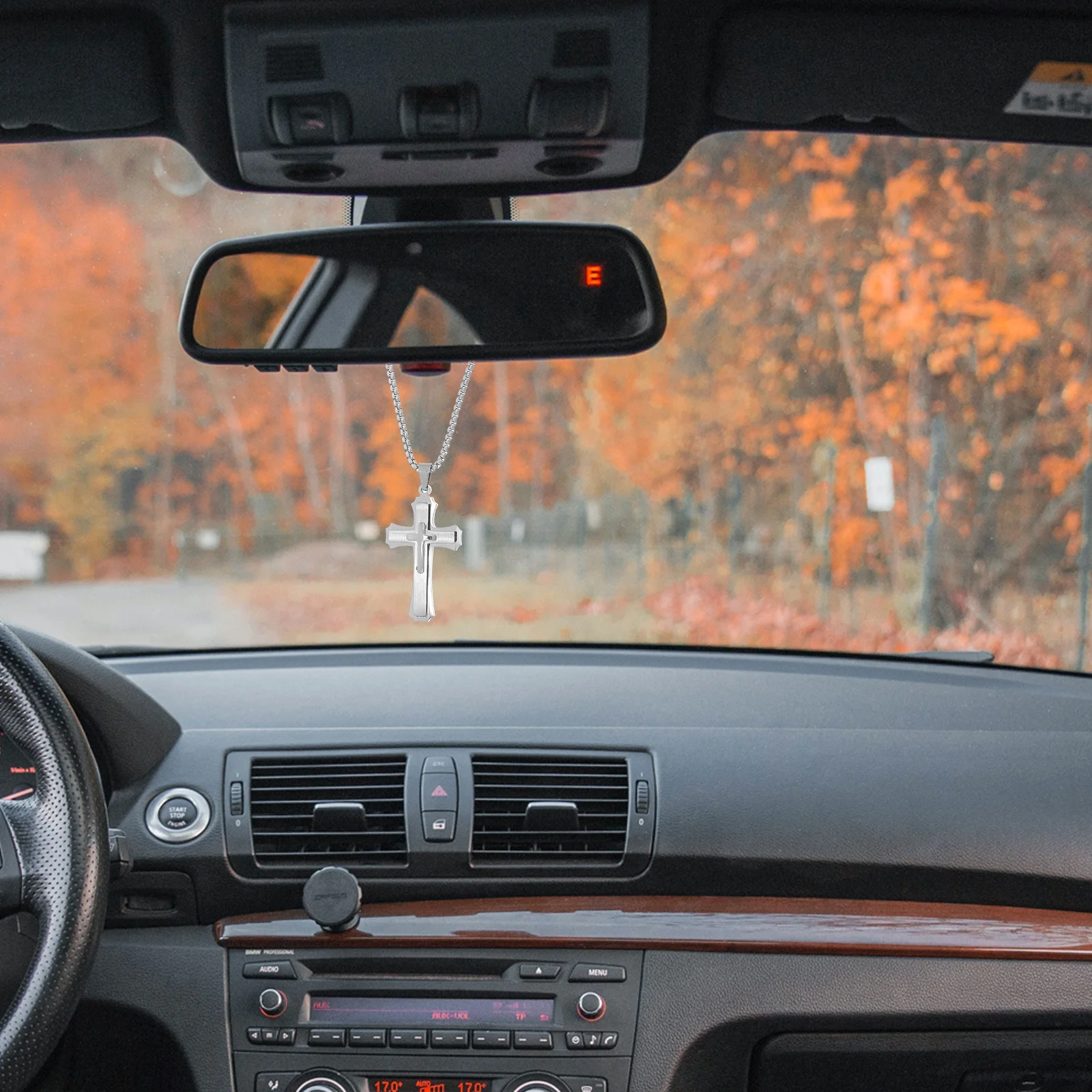 

Durable Metal Hanging Decoration Stylish Rearview Mirror Pendant Easy Install Versatile Use Car Hanging Ornament