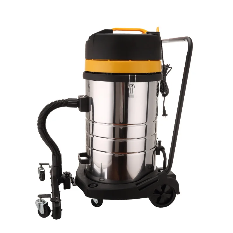 Dry and wet industrial workshop factory vertical vacuum cleaner 70L80L100L suction while pushing