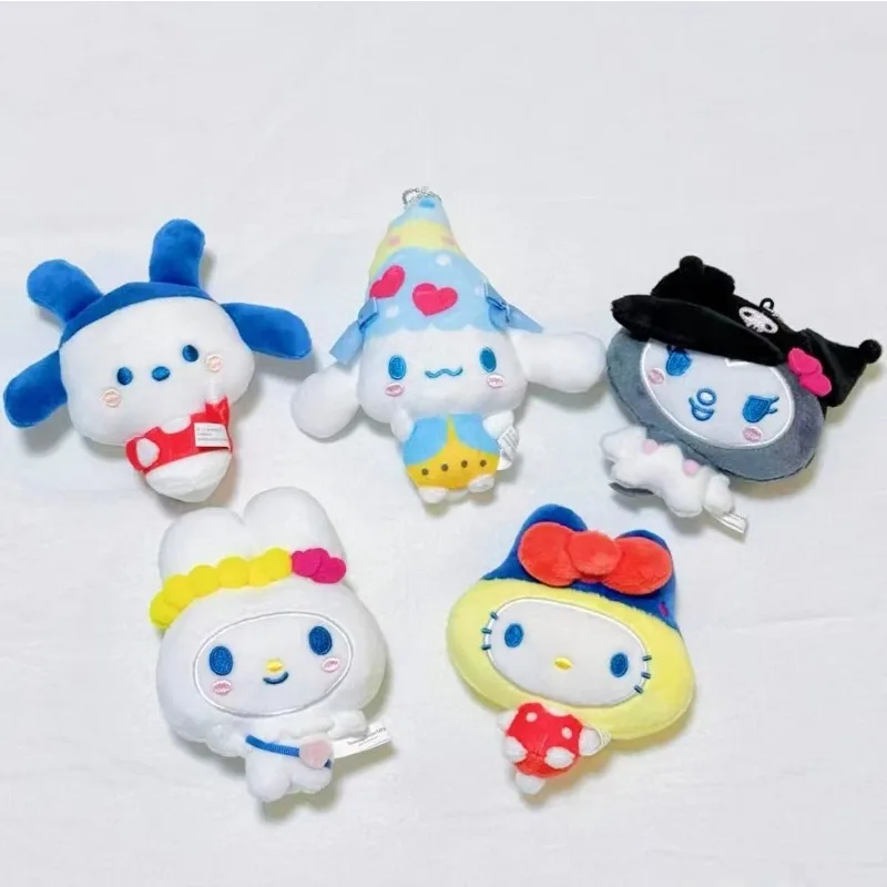 Kawaii Pochacco Cinnamoroll llavero de muñeco de peluche Sweetheart Melodytchi Mimichi juguetes de peluche colgante de dibujos animados Kuromi bolsa colgante