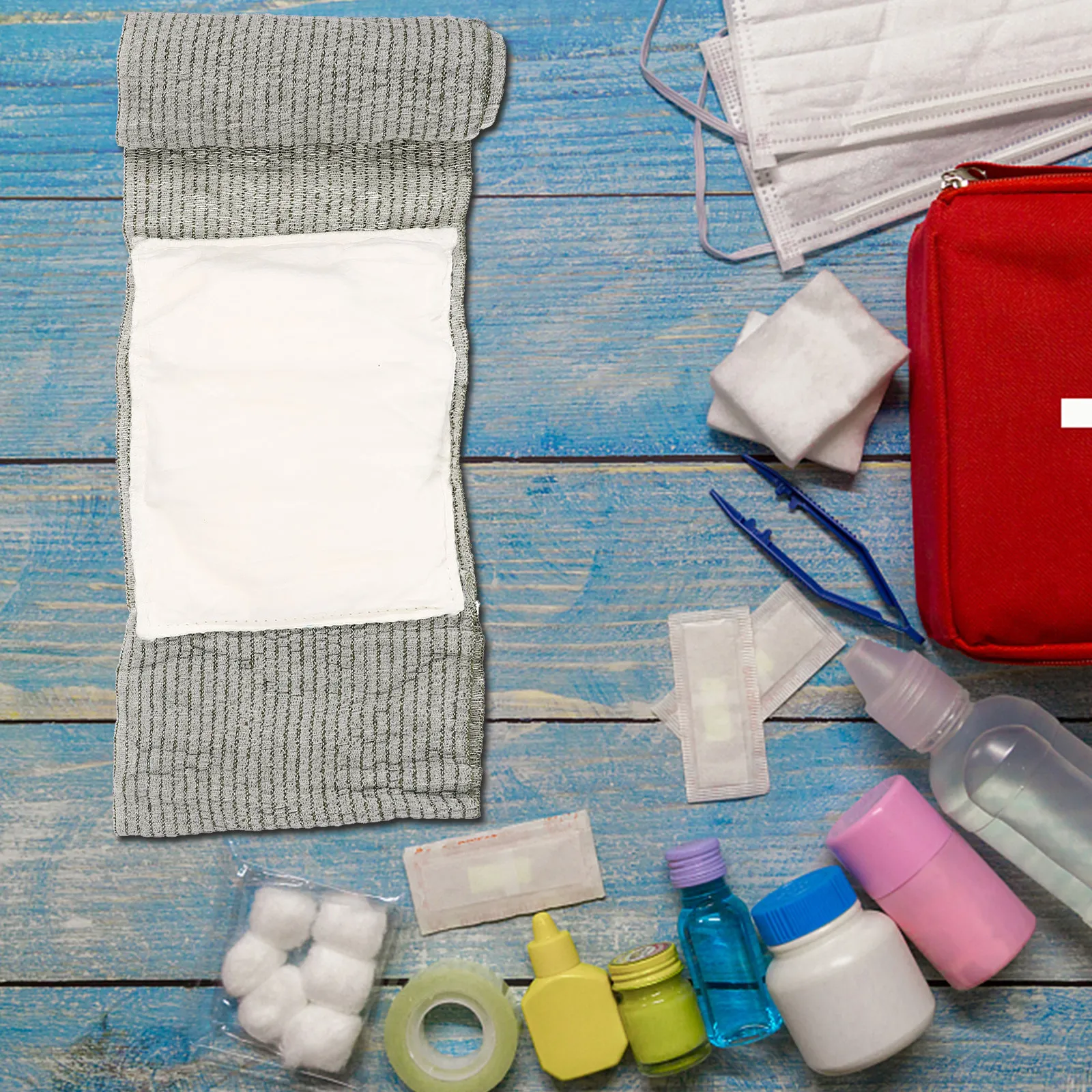 Emergency Bandage First Aid Compression Stop Bleeding Bandage 200x15cm Disposable Vacuum Sealed Outdoor Survival Training