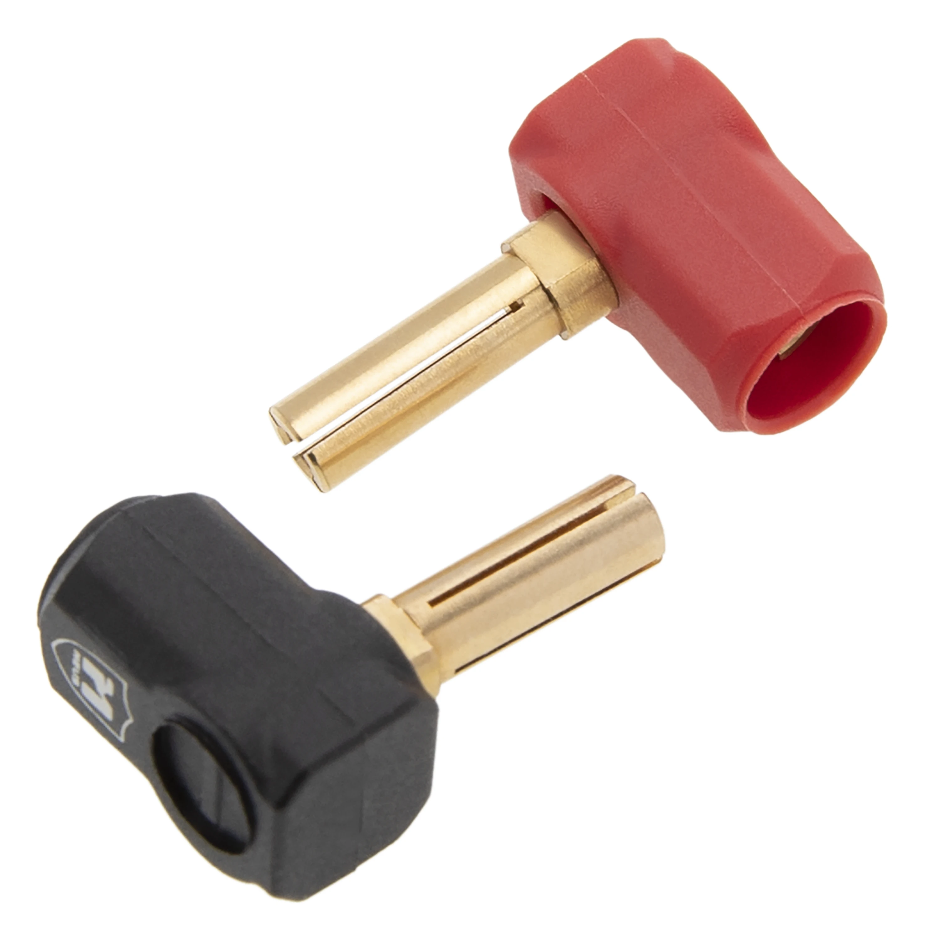 MEUS RACING 4Pcs Rubber Heatsink Bullet Plug Connectors & Grips, 2 Black + 2 Red (4mm)