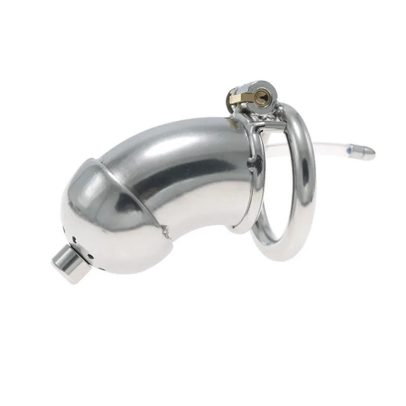 Metal Cock Cage Male Chastity Device Cbt BDSM Cockring penis plug urethral catheter dilator Chastity Cage adult Sex Toys For Men
