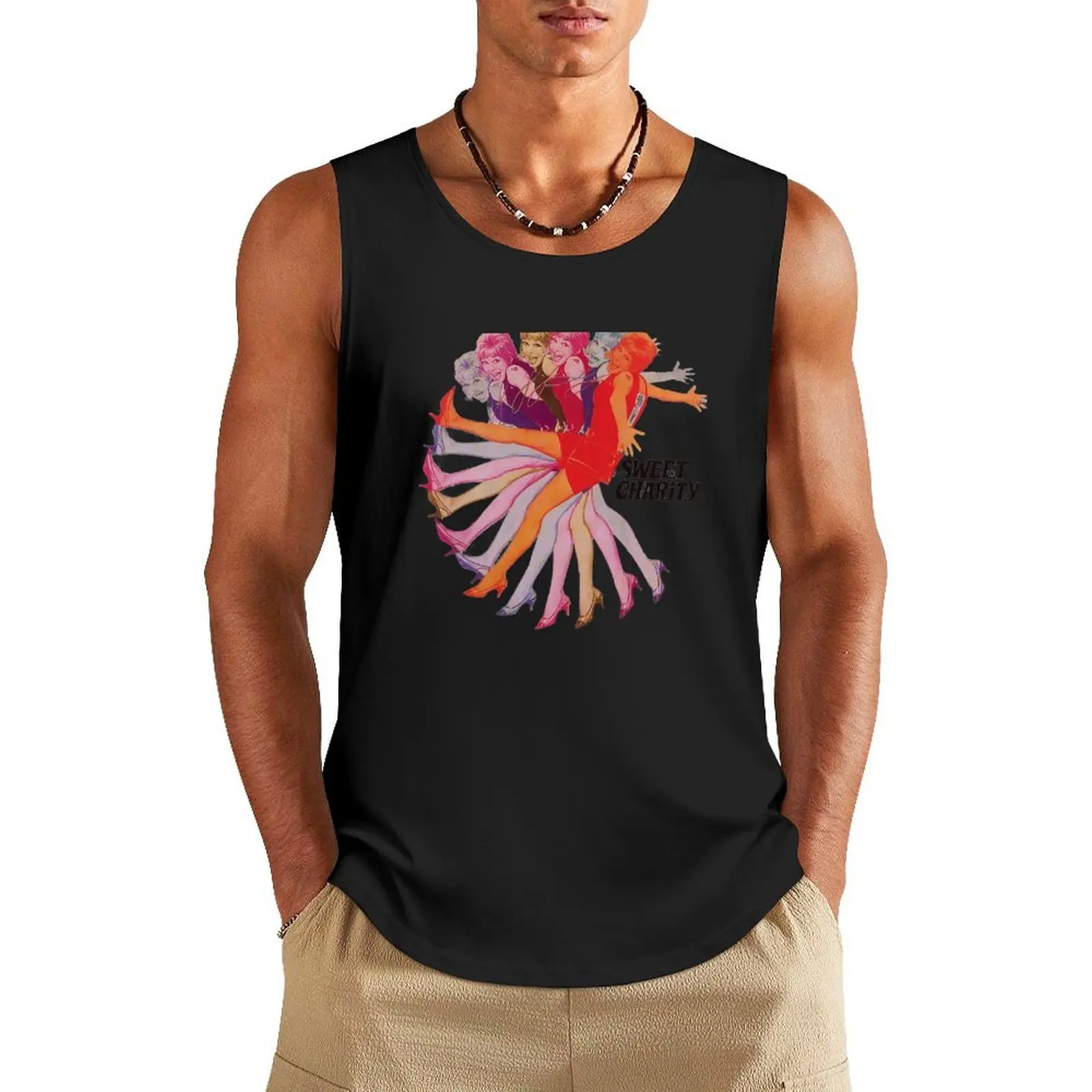 

Sweet Charity Tank Top Men's clothes Men's cotton t-shirt Men's t shirt gym clothes for man