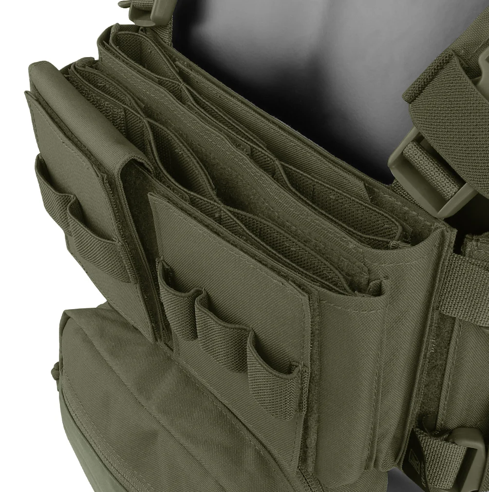 Imagem -03 - Krydex-tactical Peito Rig Carrier Vest Micro Chassis Bolsa Pouch Caça Paintball Bolsa Modular m4 ak Magazine Mk3 Mk4 5.56 7.62