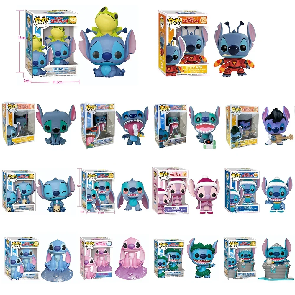 2024 Pop SUMMER STITCH #636 Lilo & Stitch #159 #978 Scrump #128 Cute Vinly Figure Children Decoration Christmas Birthday Gifts