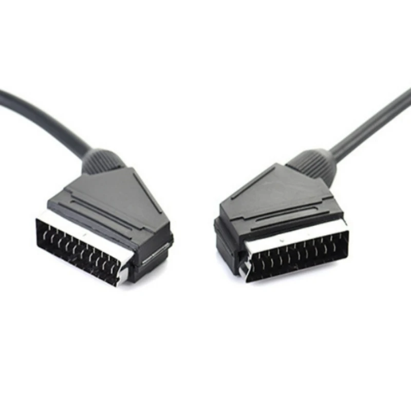 SCART MALE -MALE CABLE 21PIN SCART VIDES TUSERTERS для HDTV Gaming Console .066A