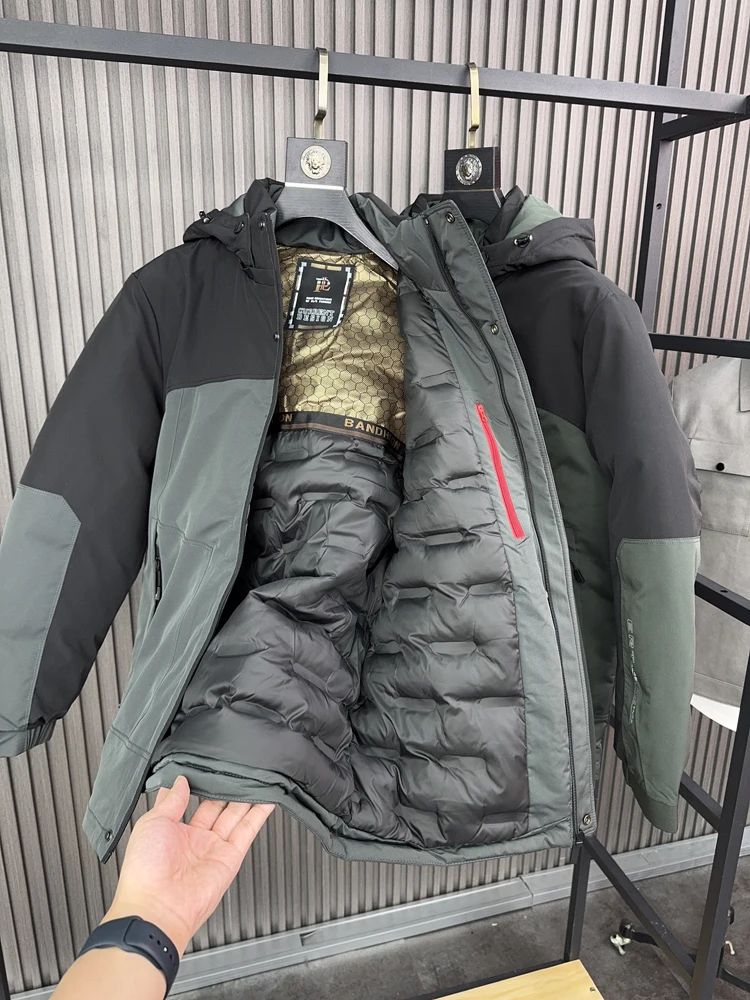 

Svip Tech Самонагревающееся прочное хлопковое мужское пальто Pr-Le Down Buret, зимнее тепе повседневное пальто с капюшоном и подставкой Fa...