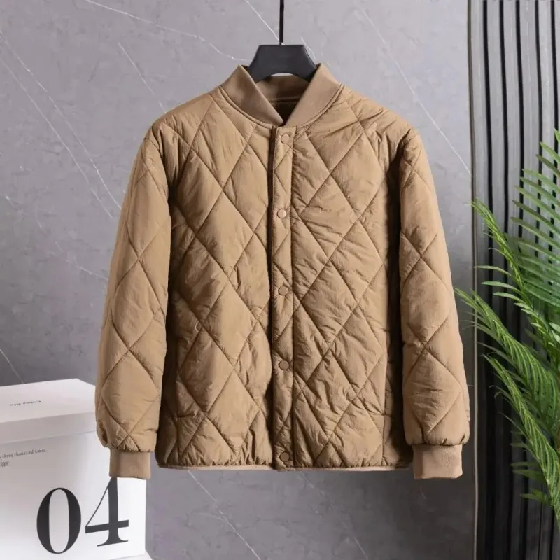 

Casual Series Waterproof Cotton Jaet Baseball Collar Youth Faion Stand Fit Long Sve Warm Outerwear
