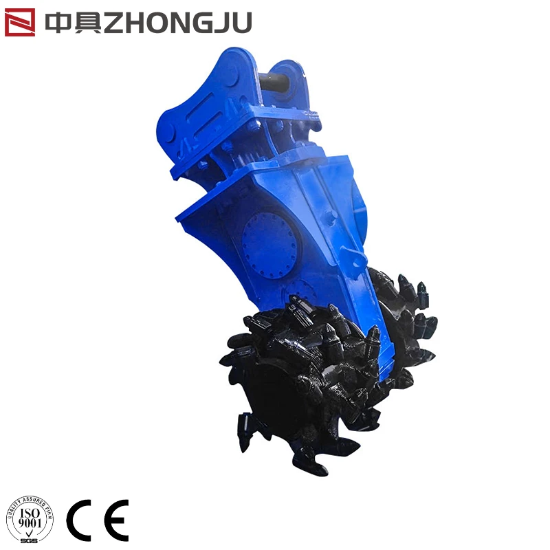 High Efficiency Hydraulic Excavator Rock Grinder Trenching Rotary Horizontal Drum Cutter Machine with Pump & Bearing